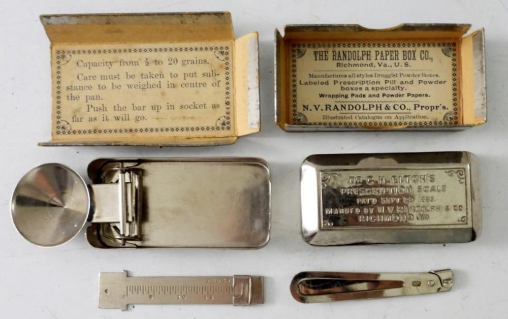 VINTAGE 1885 POCKET PRESCRIPTION SCALE (1 of 2)
