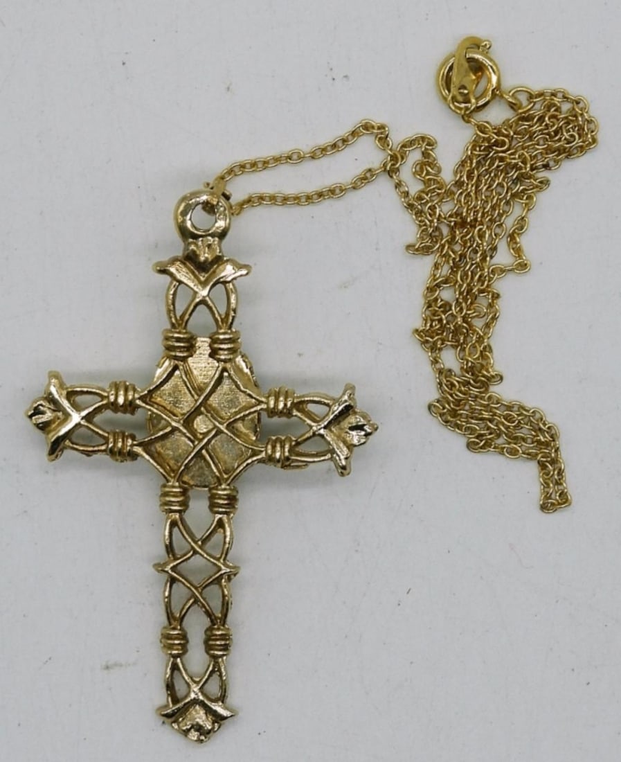 JADE CROSS NECKLACE - 2
