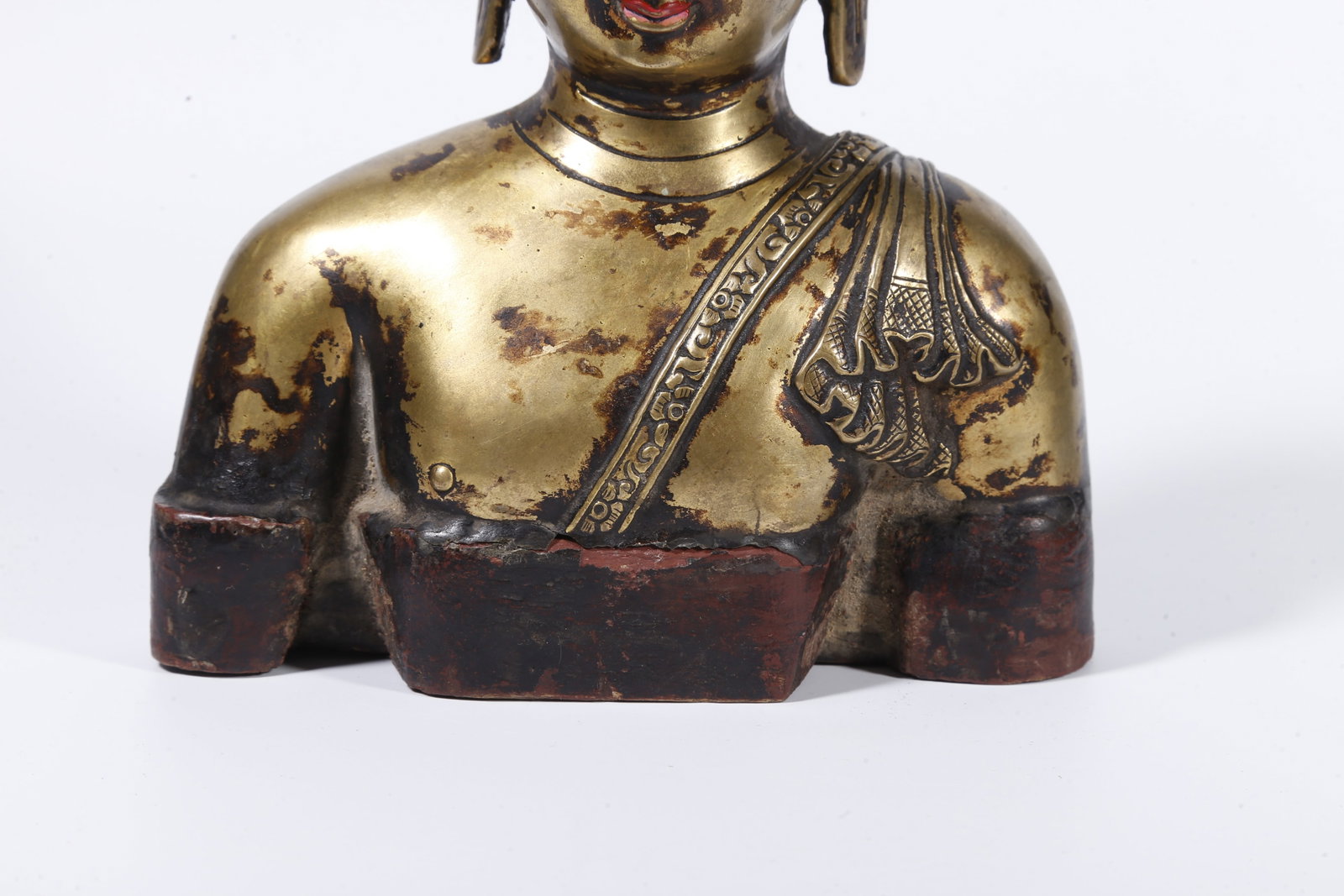 A GILT?BRONZE BUST - 3
