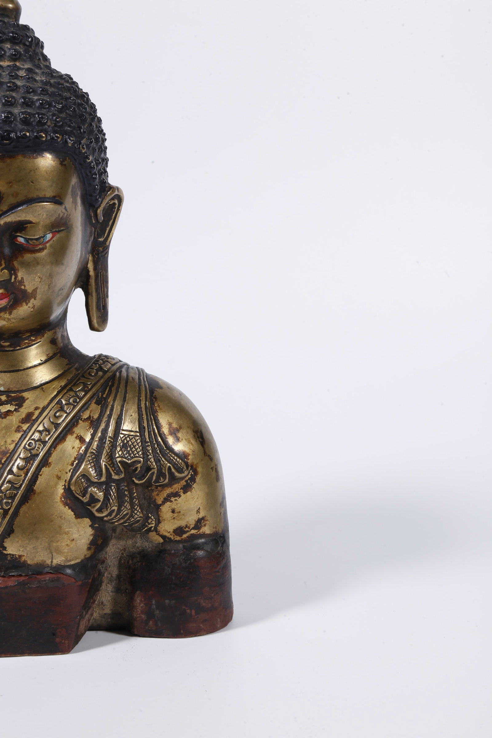 A GILT?BRONZE BUST - 4