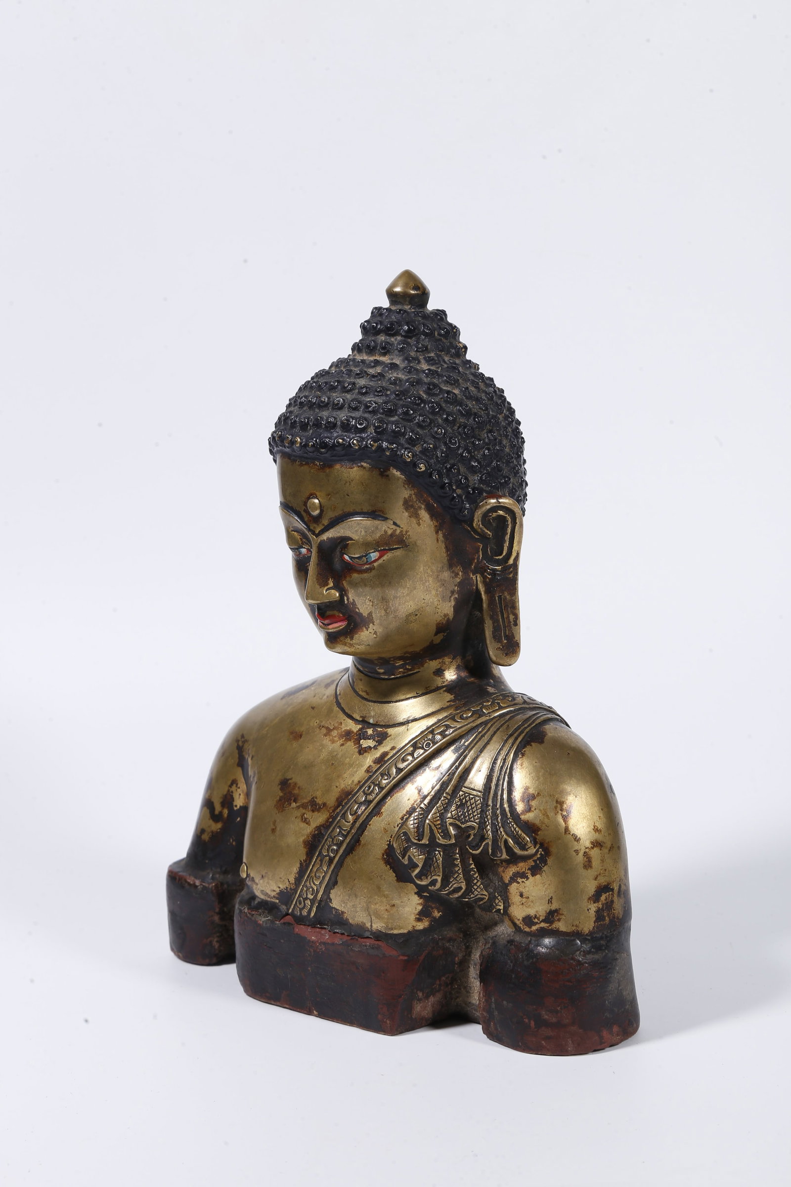 A GILT?BRONZE BUST - 5