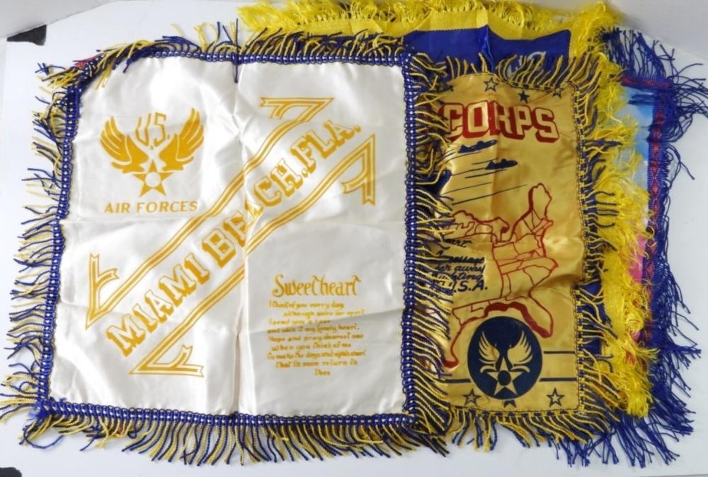 (4) VINTAGE MILITARY SWEETHEART PILLOWCASES (1 of 4)