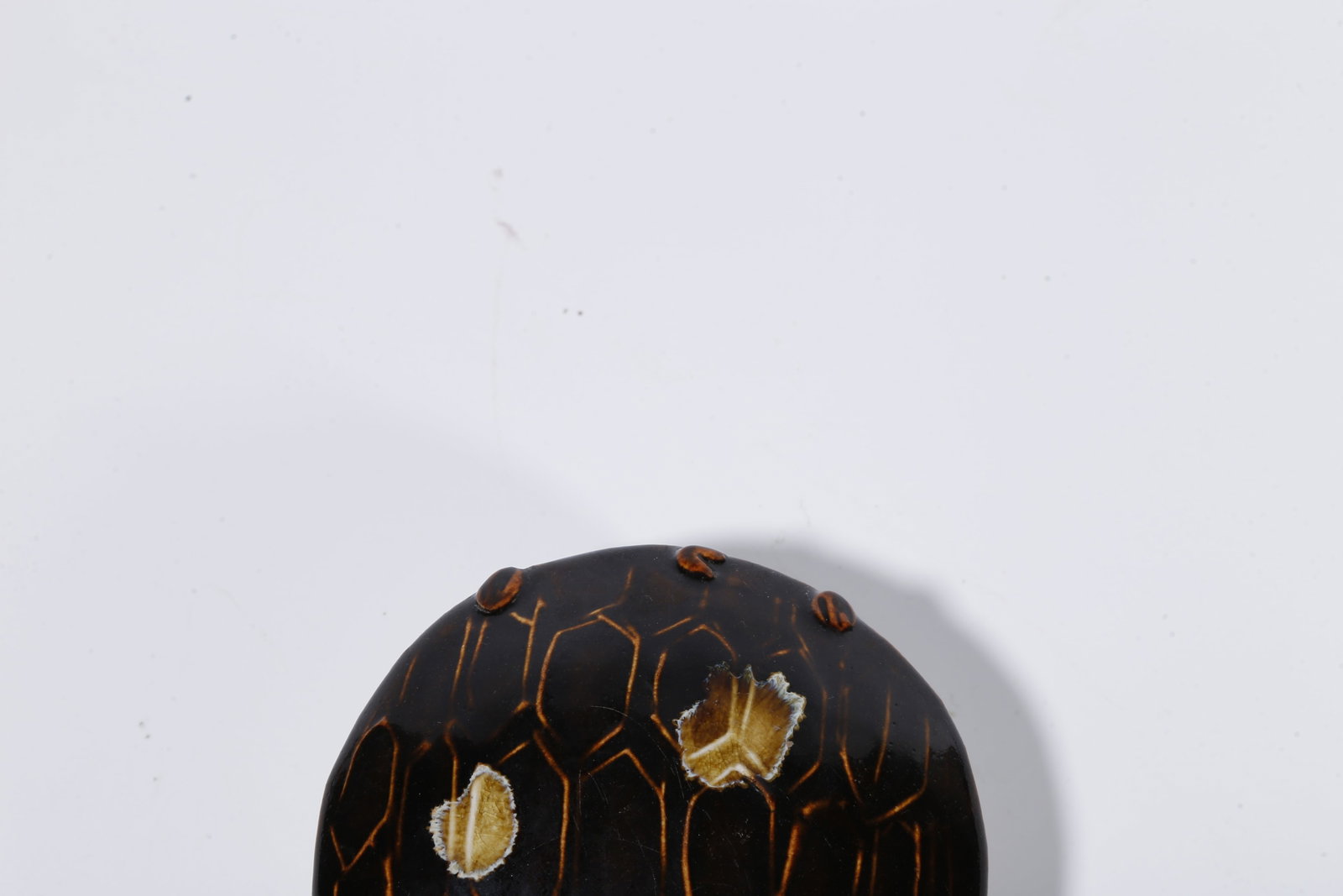 A DING WARE BROWN?PAINTED TURTLE?FORM ORNAMENT - 9