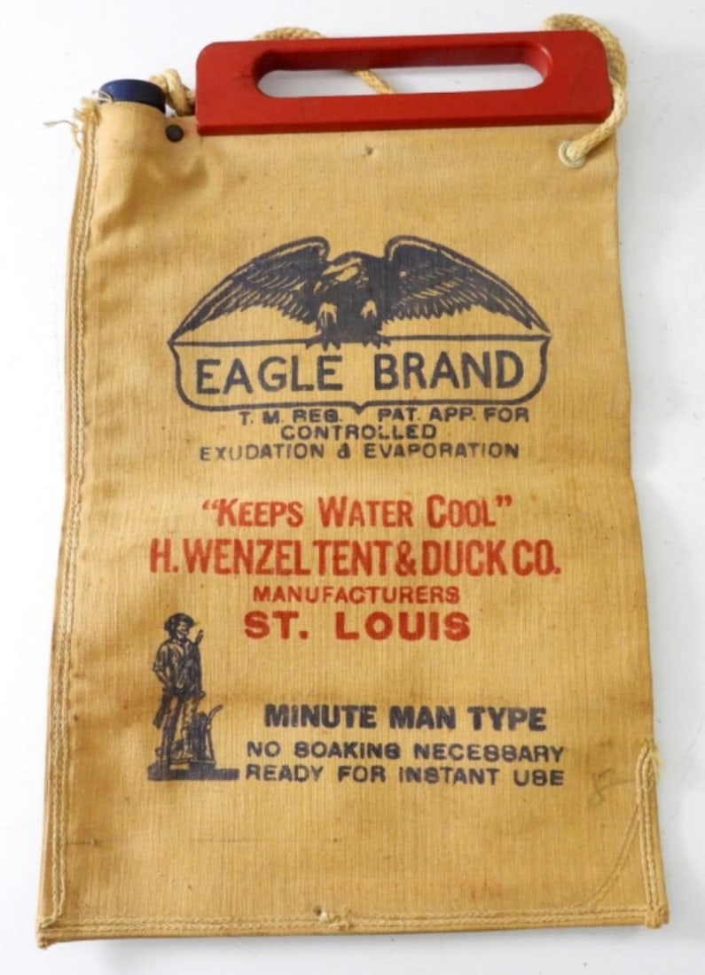 VINTAGE "EAGLE BRAND" DRINKING WATER BAG: VINTAGE "EAGLE BRAND" DRINKING WATER BAG