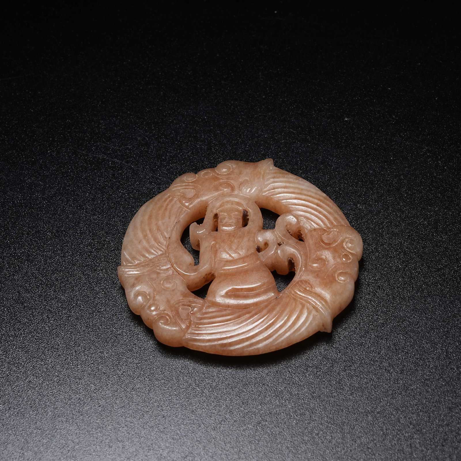 A HETIAN JADE PENDANT WITH DANCER PATTERN - 5