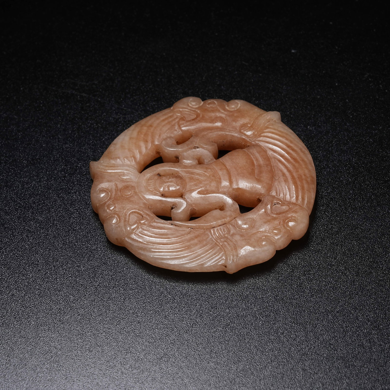 A HETIAN JADE PENDANT WITH DANCER PATTERN - 6