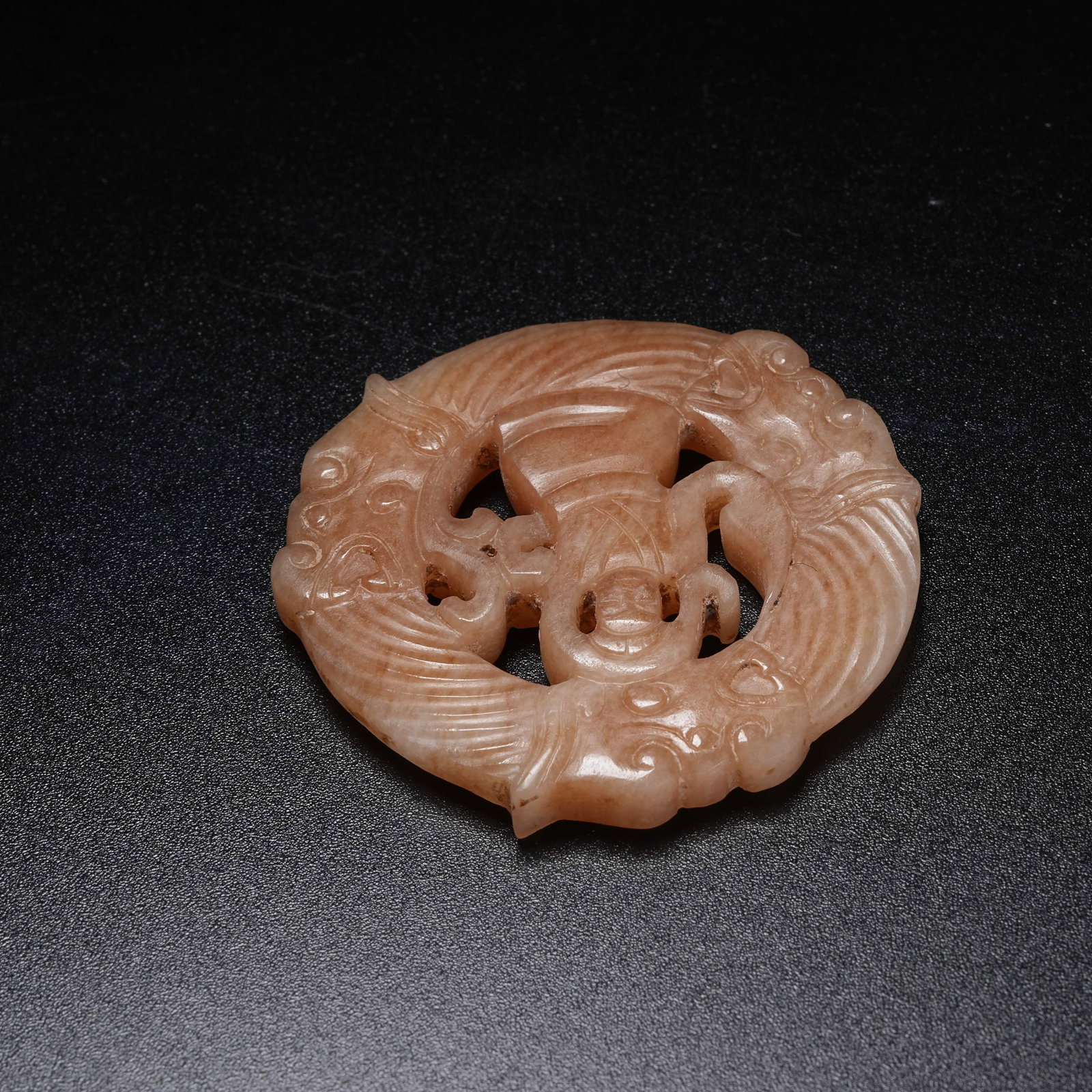 A HETIAN JADE PENDANT WITH DANCER PATTERN - 7