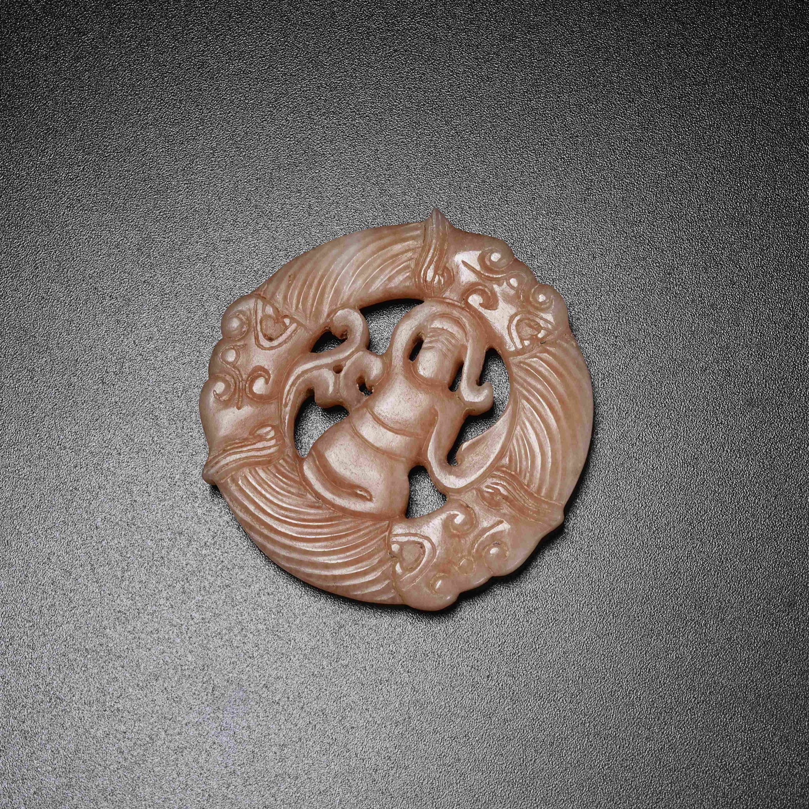 A HETIAN JADE PENDANT WITH DANCER PATTERN - 9