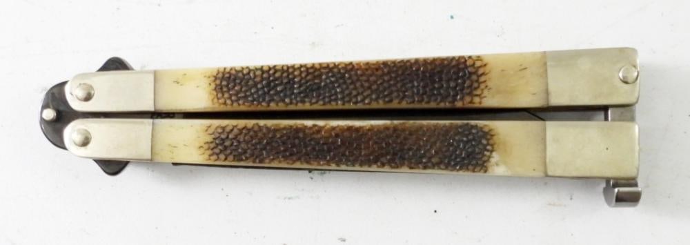 BEAR MGC BUTTERFLY KNIFE BONE - 3
