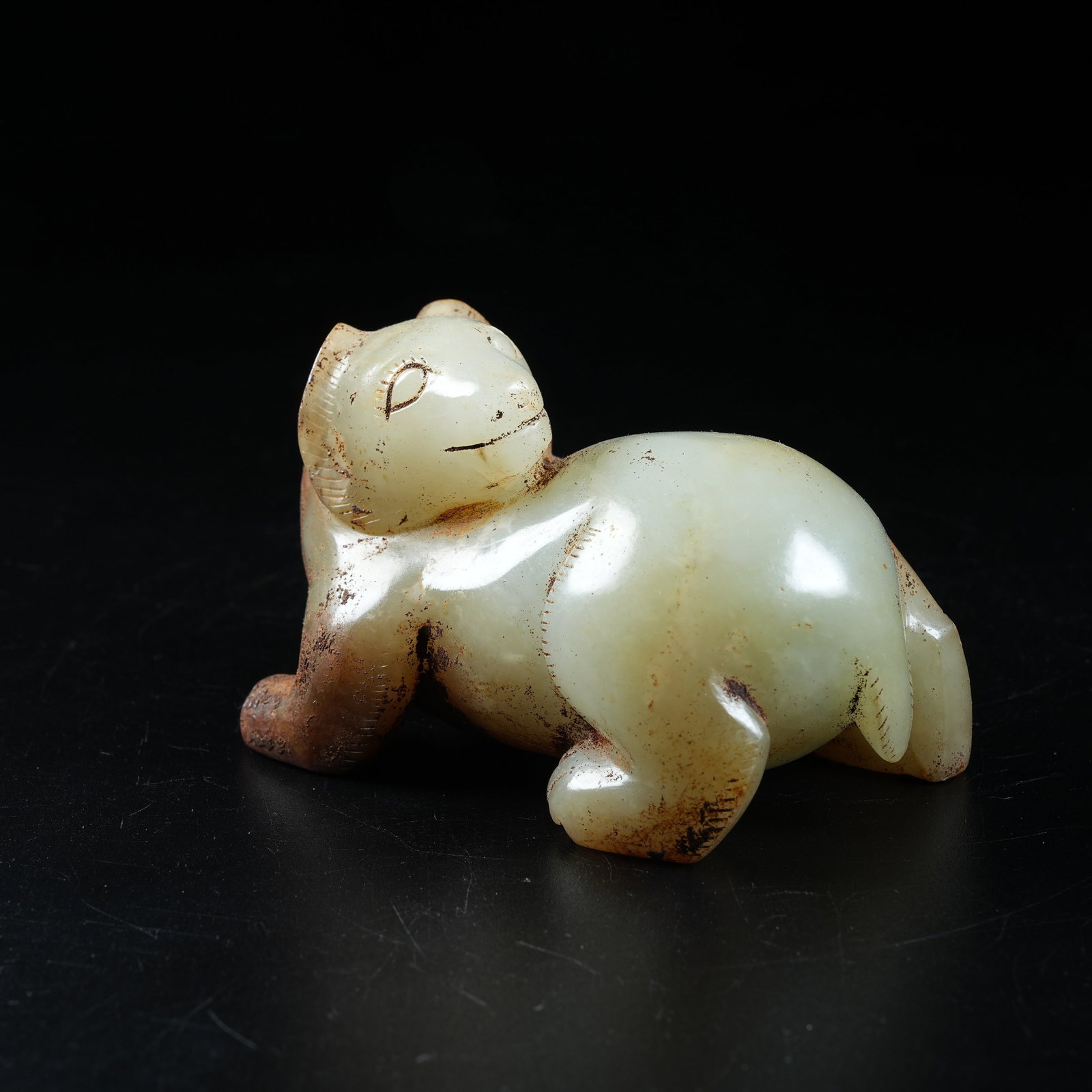 A ANCIENT JADE BEAR ORNAMENT: Ancient Jade Bear Ornament