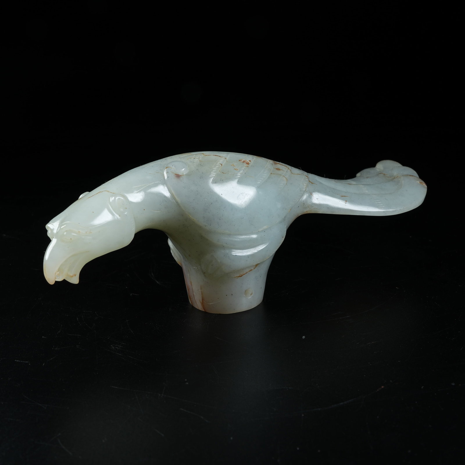 A ANCIENT JADE PHOENIX STAFF FINIAL (1 of 8)