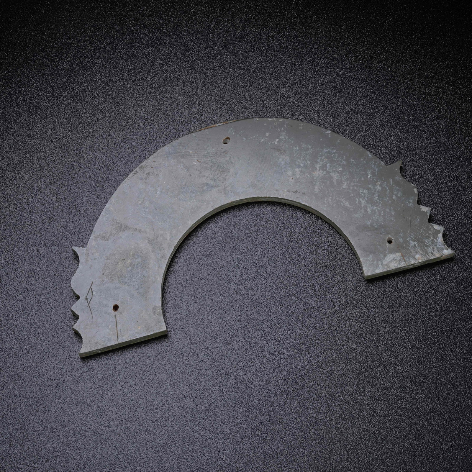 A ARCHAIC JADE HUANG WITH BEAST MASK PATTERN: Archaic Jade Huang with Beast Mask Pattern