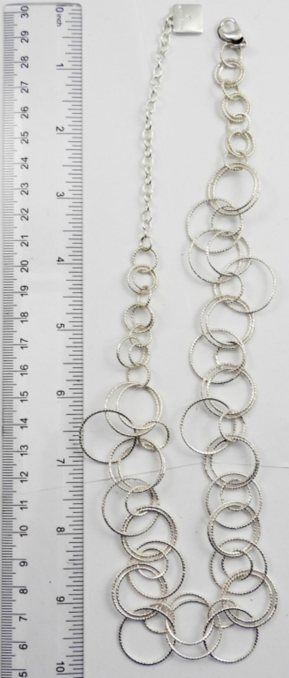 SILVER TONE NECKLACE AND RING SET - 2