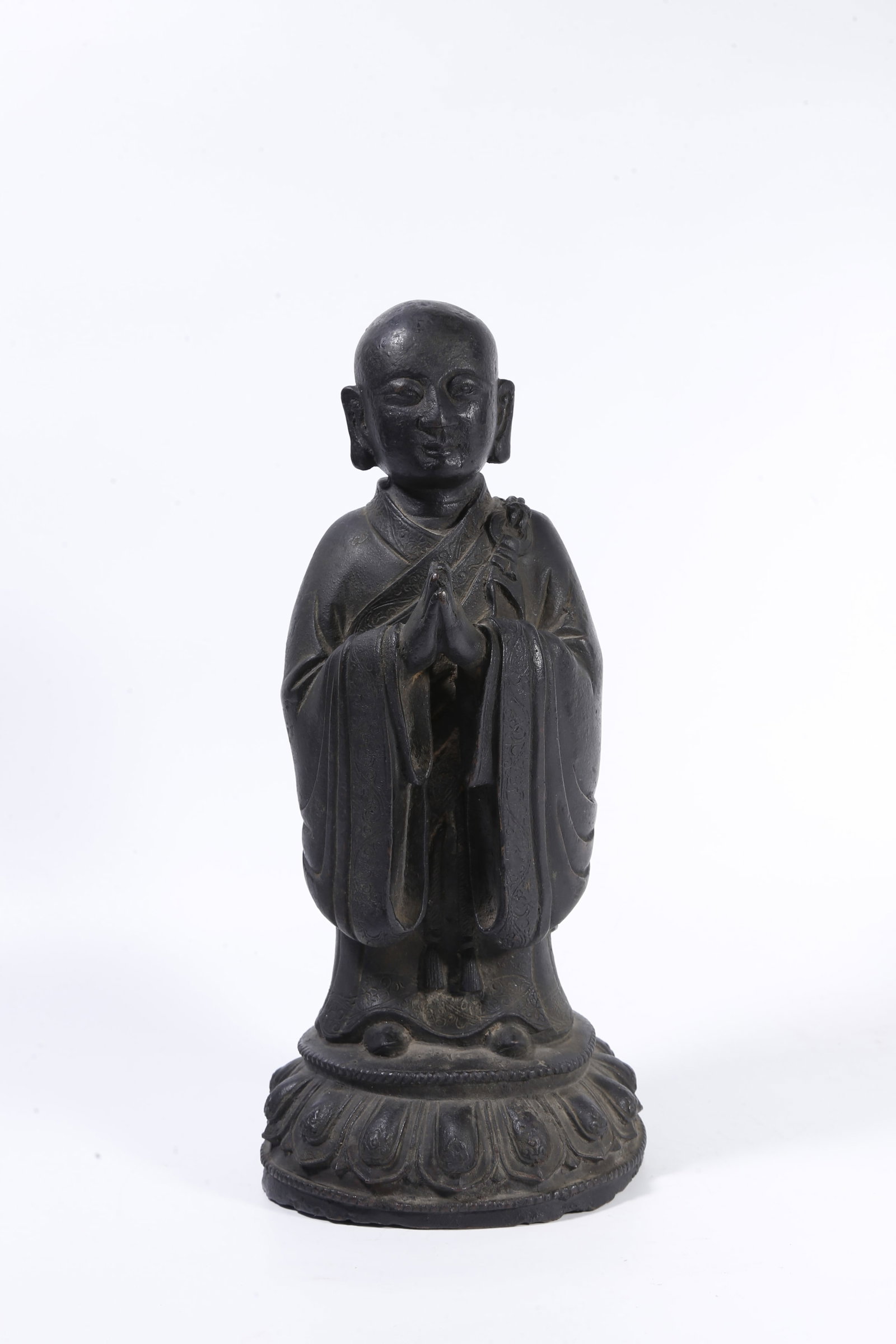 A BRONZE BUDDHA STATUE (1 of 9)