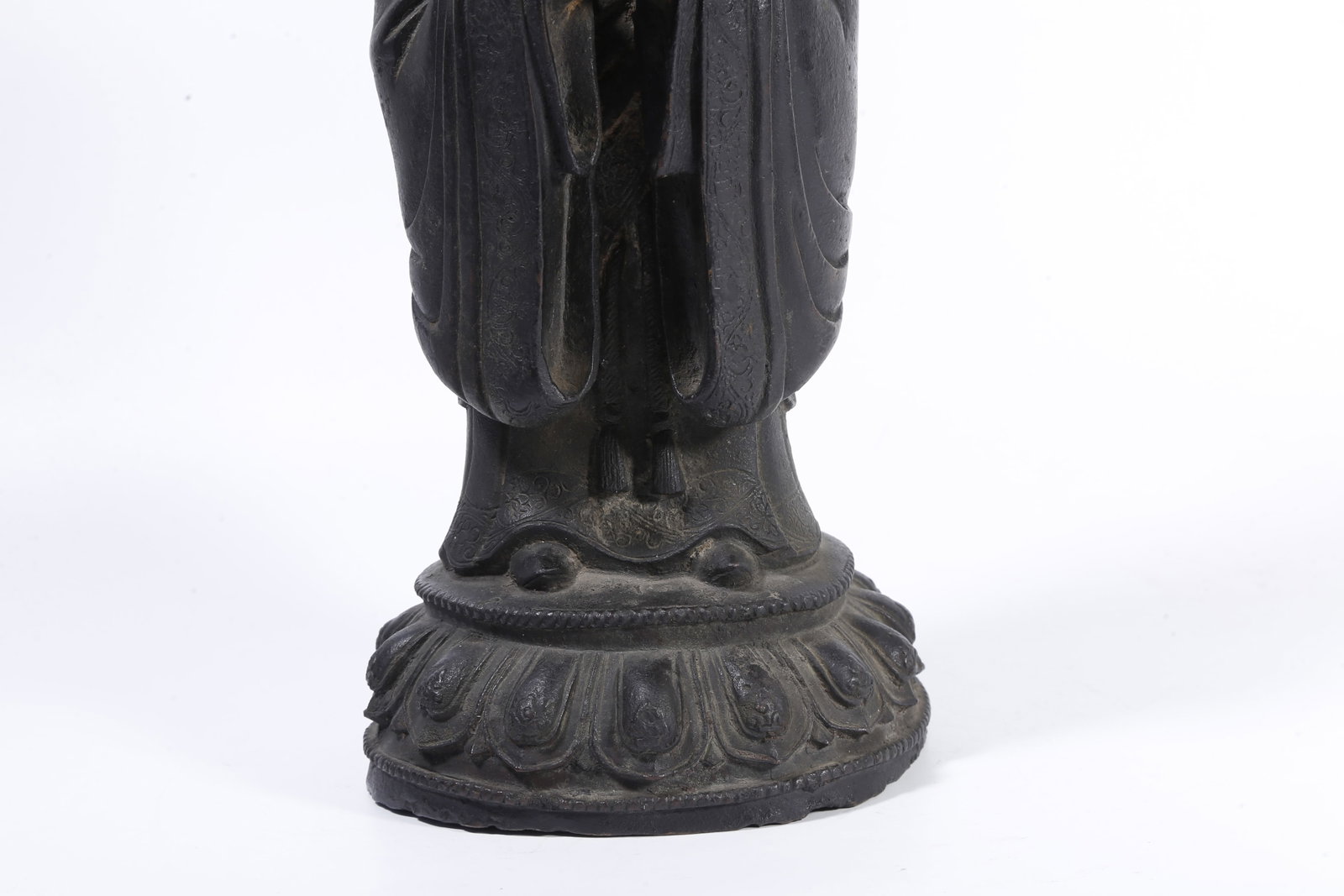 A BRONZE BUDDHA STATUE - 3