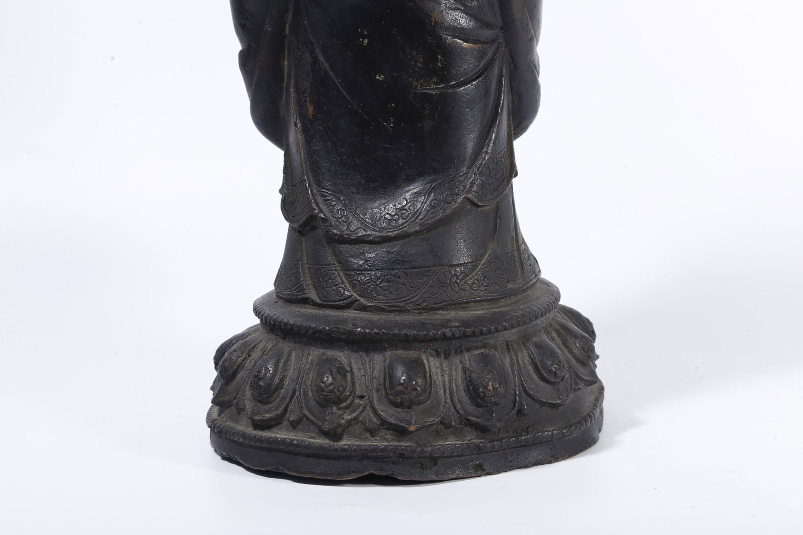A BRONZE BUDDHA STATUE - 7
