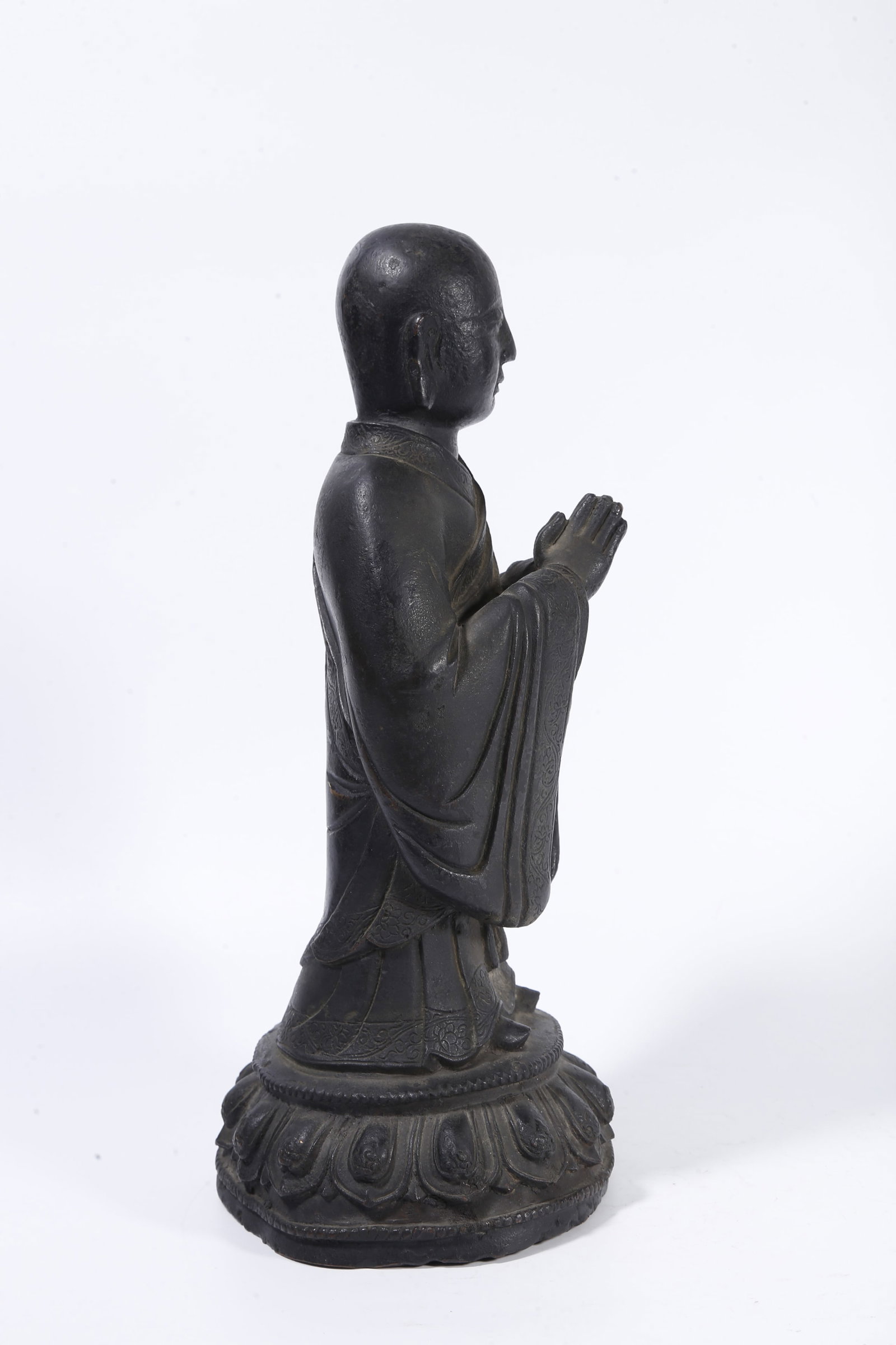 A BRONZE BUDDHA STATUE - 8