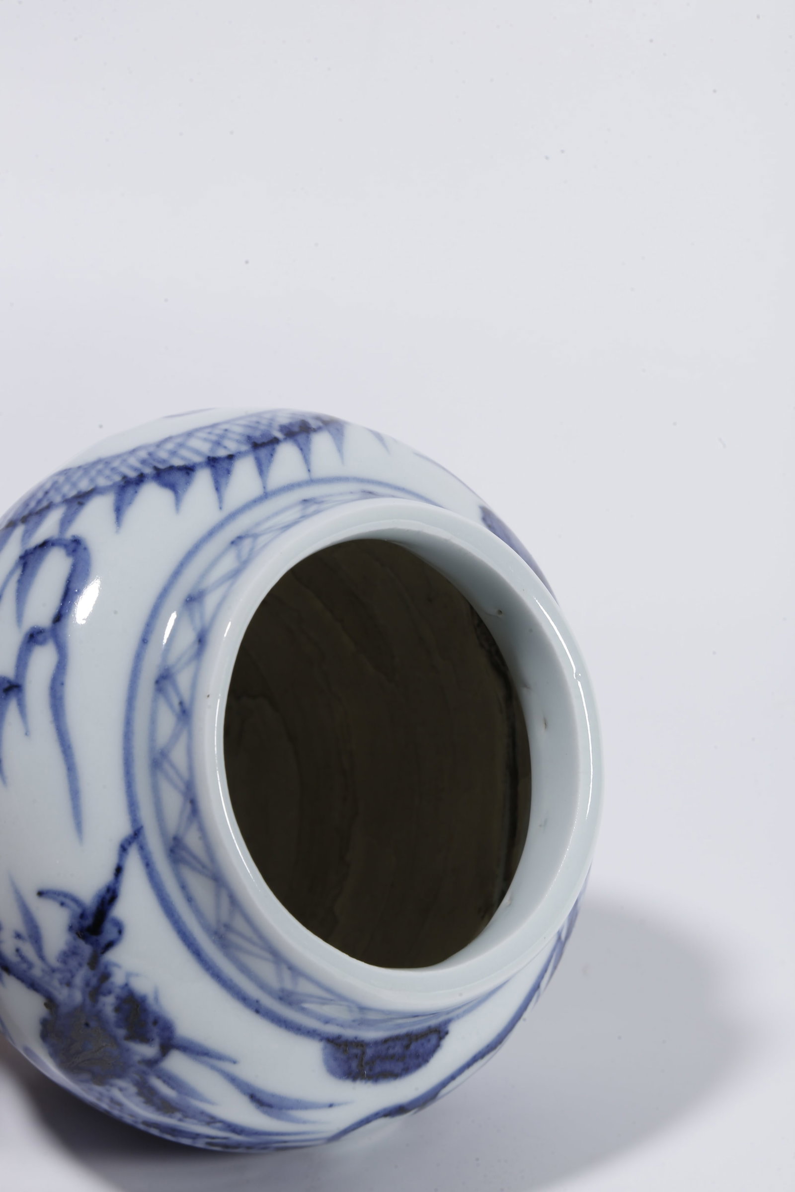 A BLUE?AND?WHITE JAR WITH DRAGON PATTERN - 7