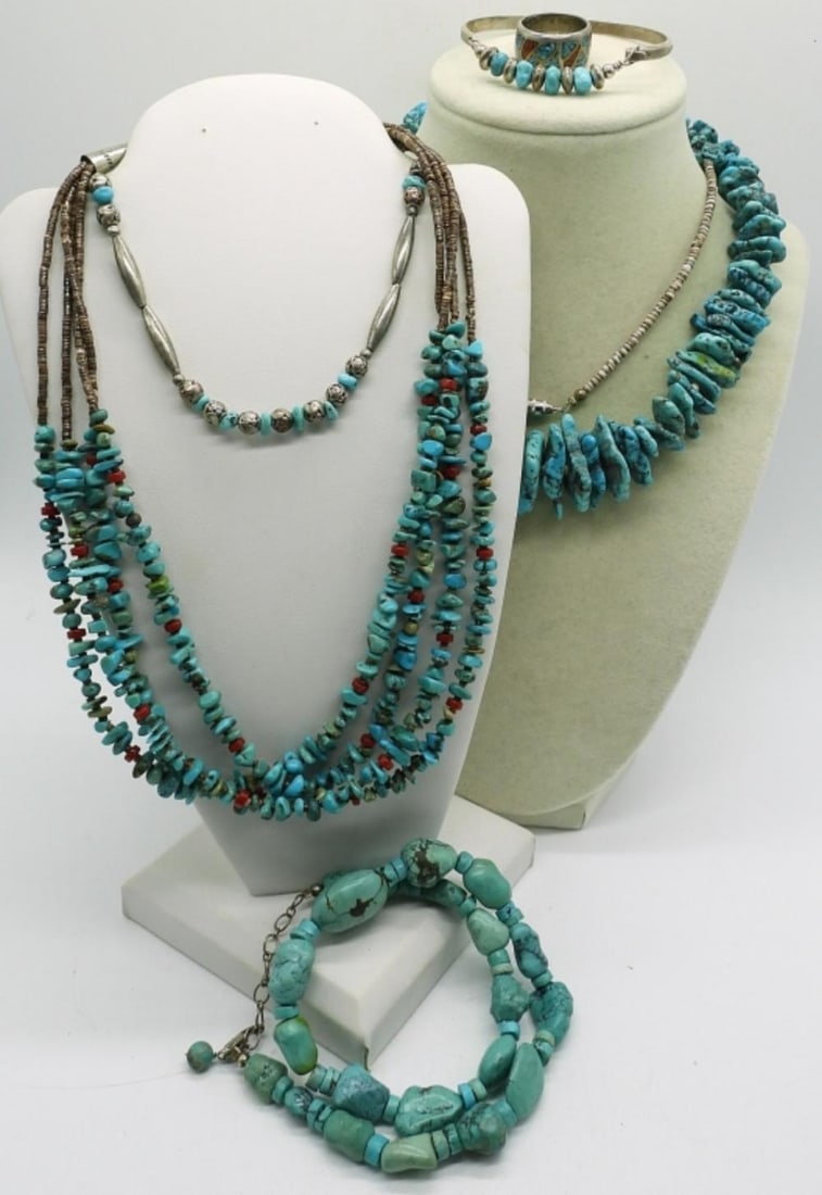 (6) PIECES OF TURQUOISE JEWELRY (1 of 4)