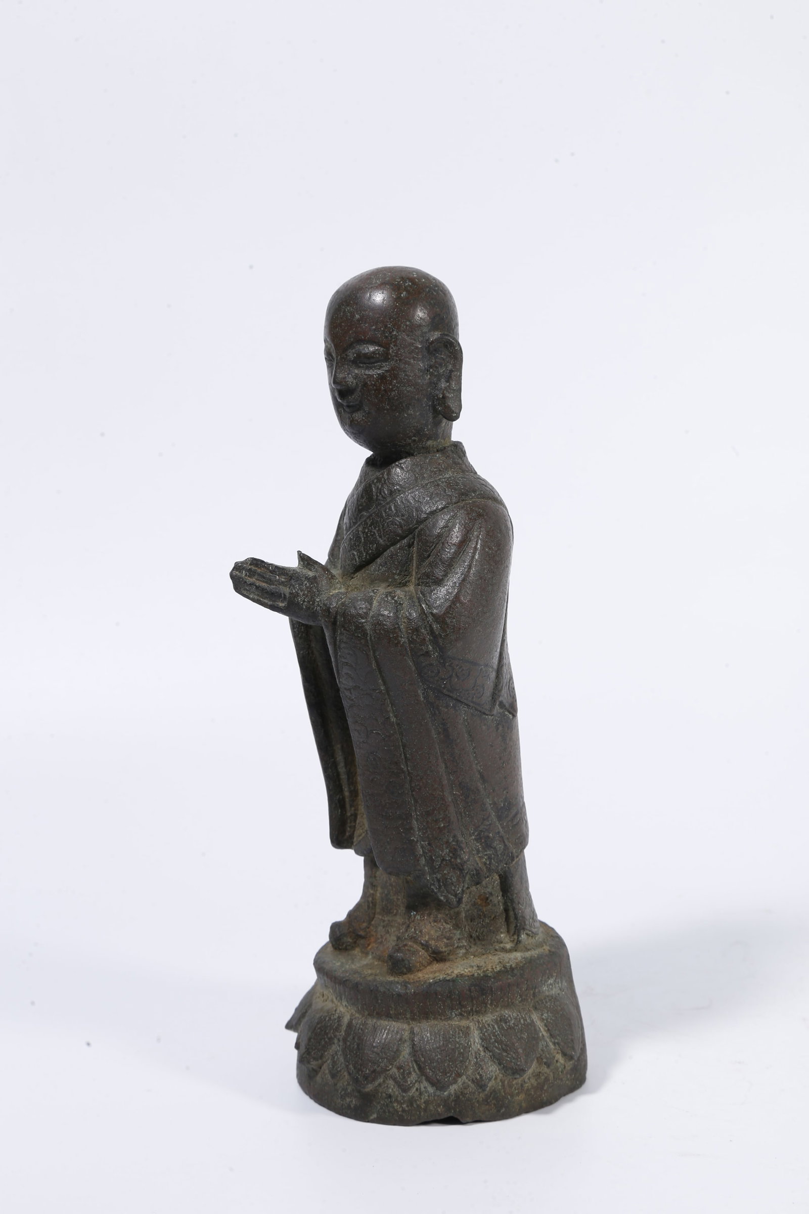 A BRONZE ANANDA STATUE - 4