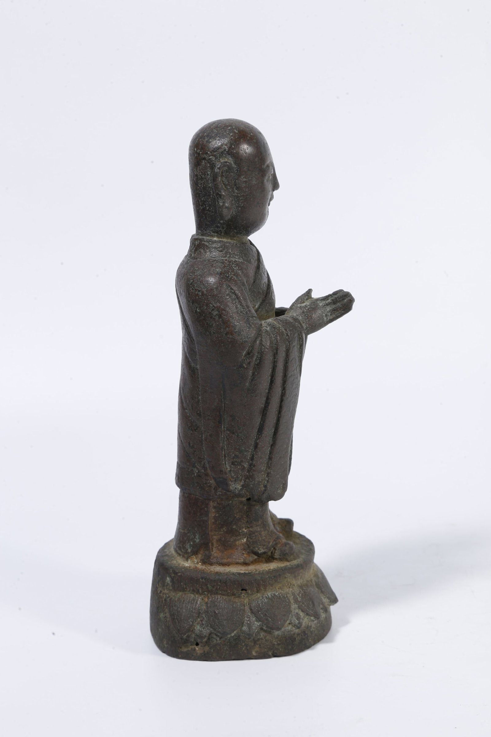 A BRONZE ANANDA STATUE - 8