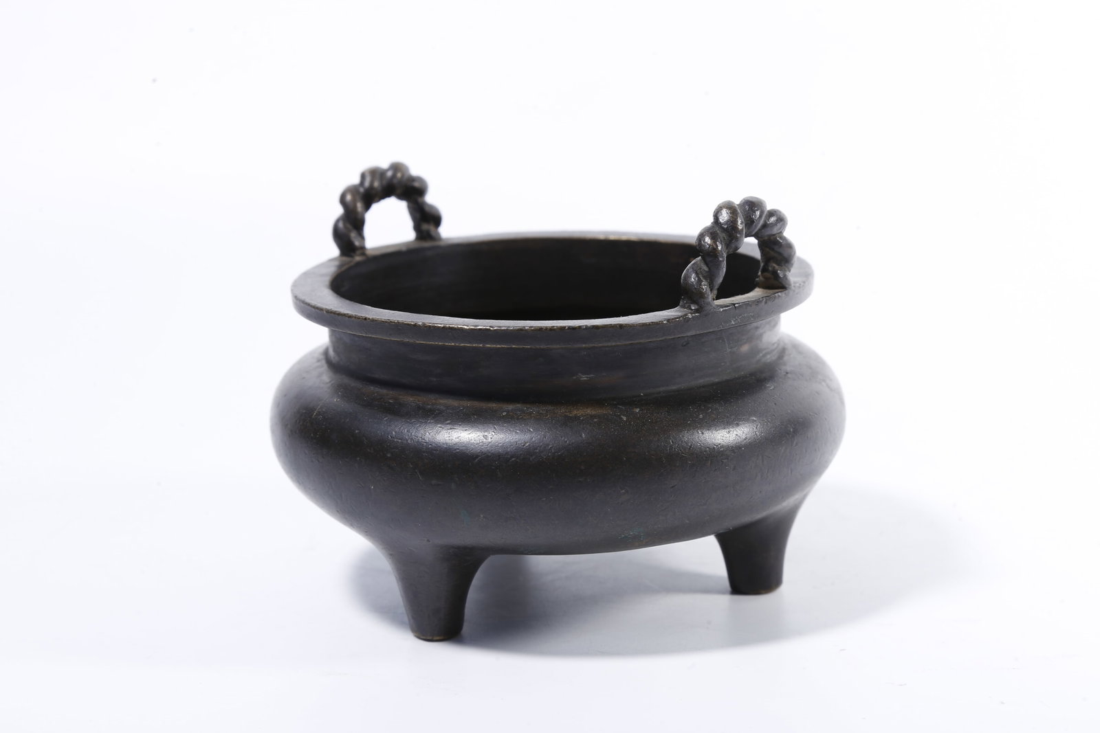 A BRONZE LOOP?EAR INCENSE CENSER - 2