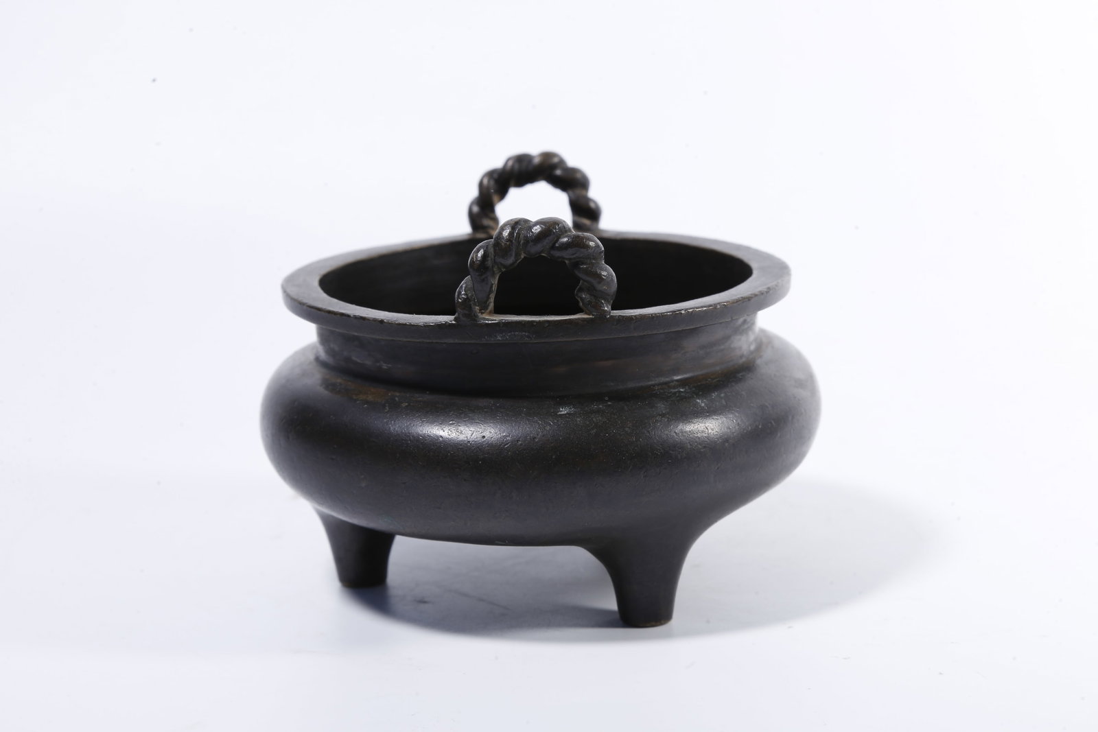 A BRONZE LOOP?EAR INCENSE CENSER - 3
