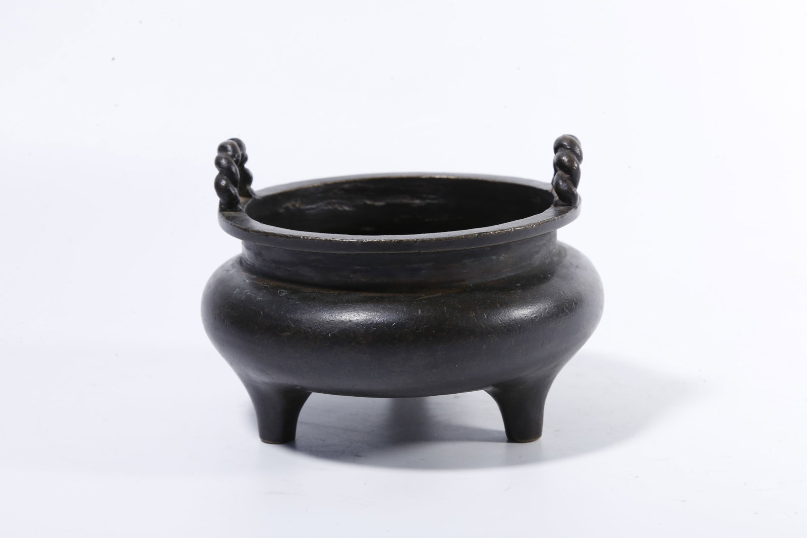 A BRONZE LOOP?EAR INCENSE CENSER - 4