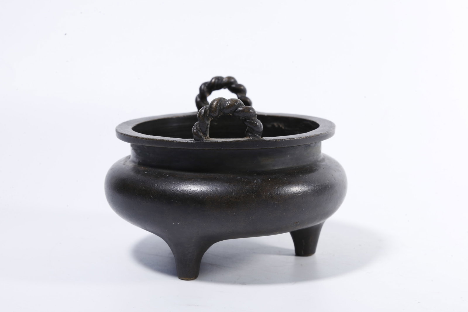 A BRONZE LOOP?EAR INCENSE CENSER - 5