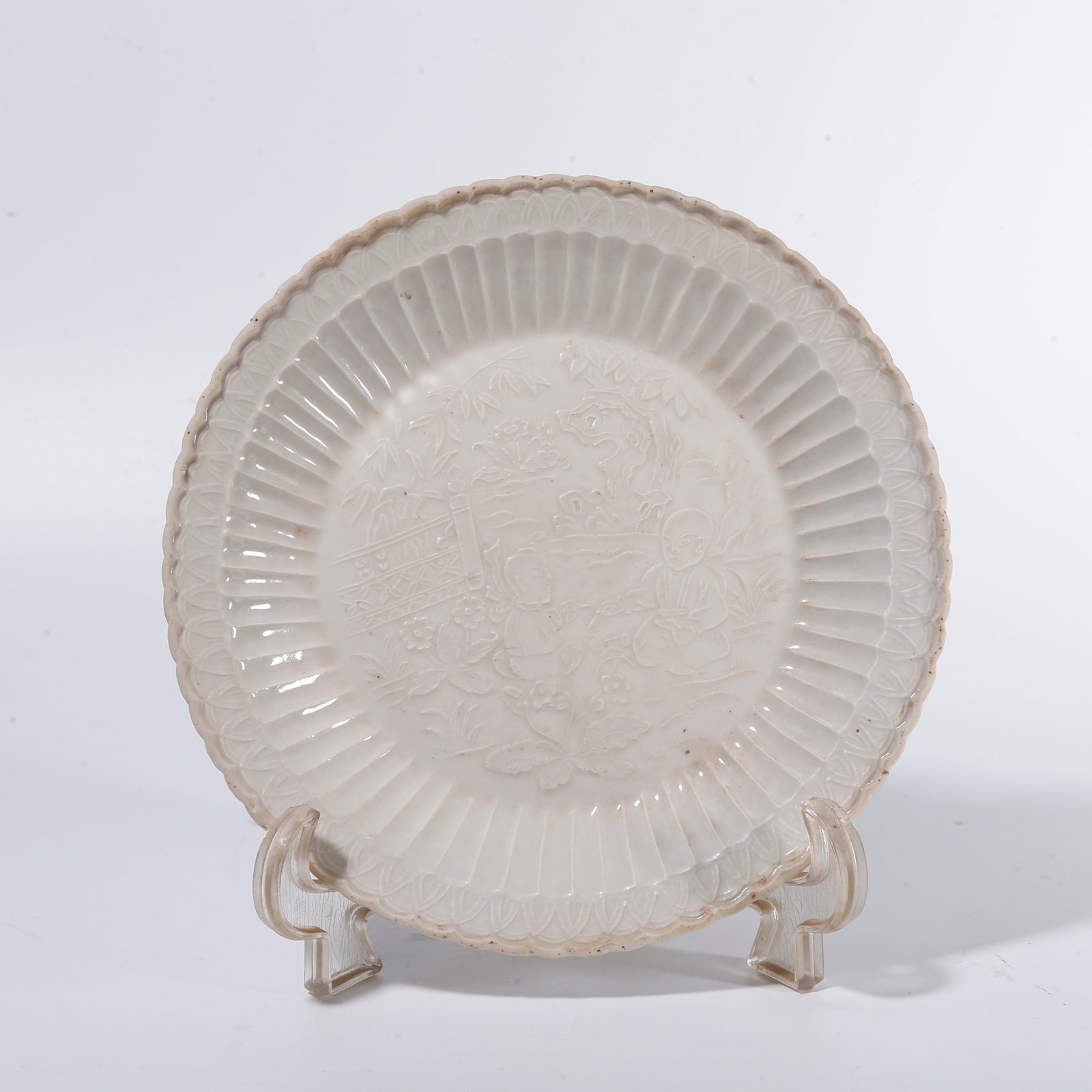 A DING WARE PLATE WITH LOTUS?POND?AND?BOY MOTIF (1 of 9)