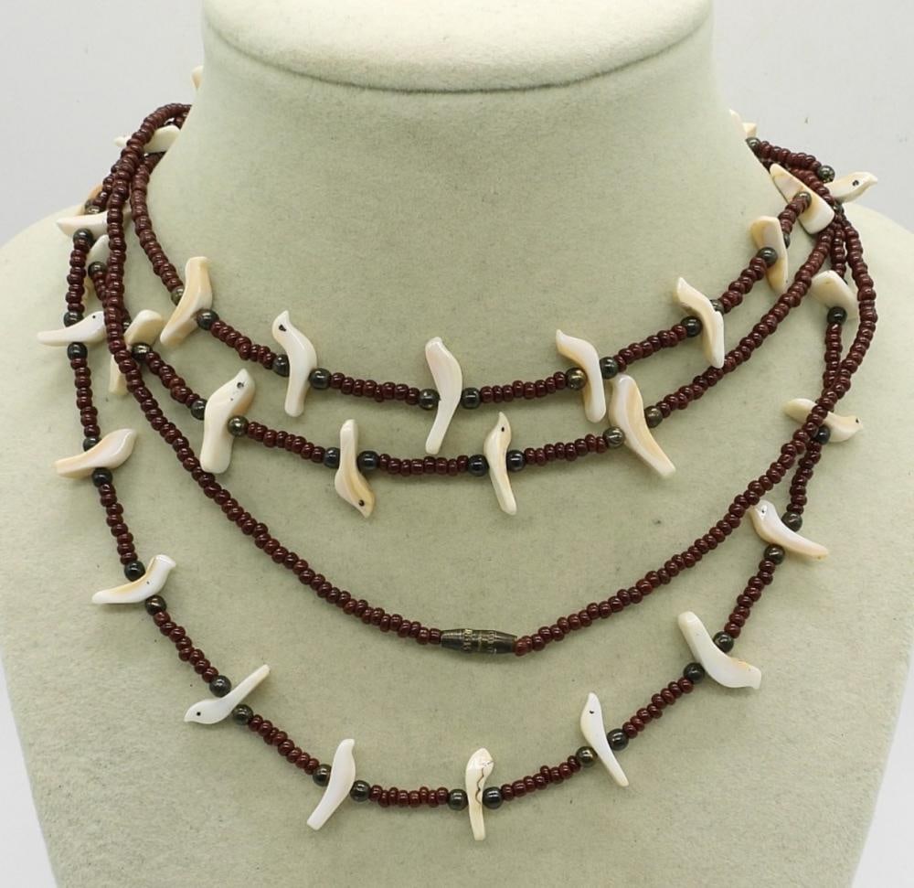 (2) FETISH STYLE BEADED NECKLACES (1 of 2)