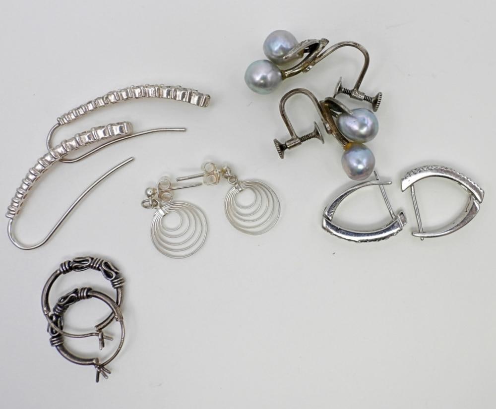 5CT STERLING SILVER EARRINGS - 3