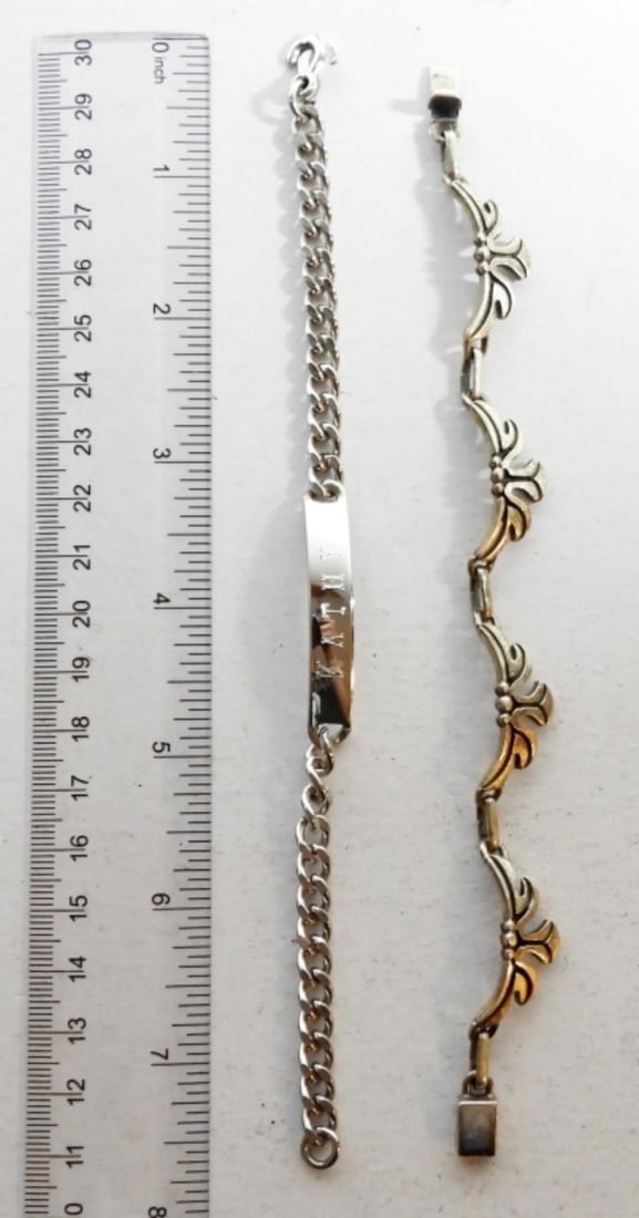 (2) STERLING SILVER BRACELETS - 2