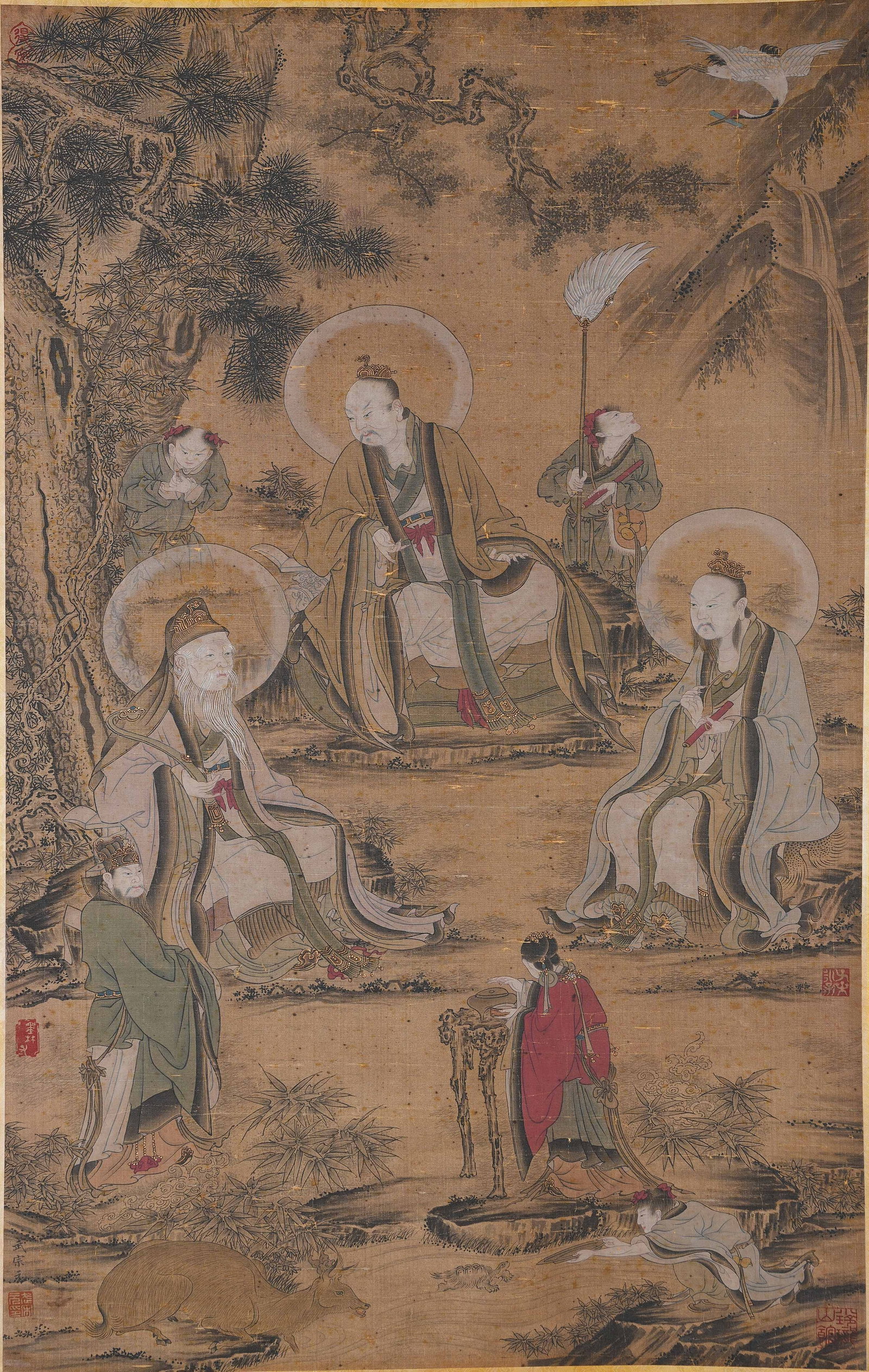 A FIGURE PAINTING ON SILK BY WU ZONGYUAN.武宗元 (1 of 8)