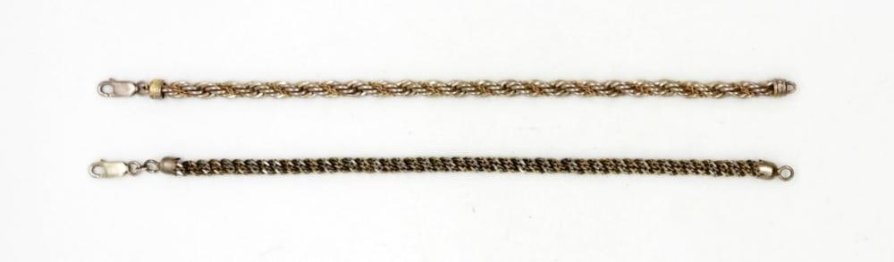 (2) 7" STERLING SILVER CHAIN BRACELETS (1 of 2)