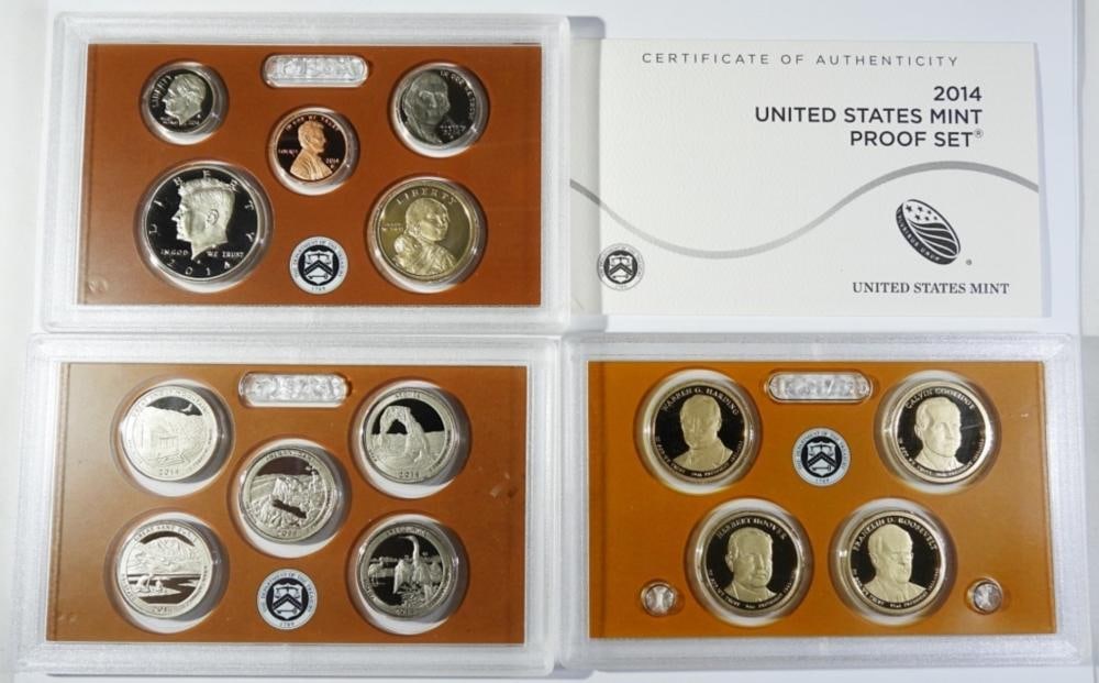 (2) 2014 U.S. MINT PROOF SETS - 2