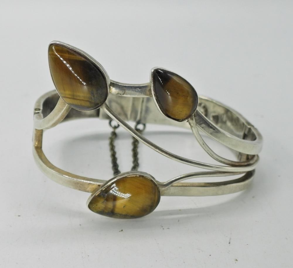 TIGERS EYE CUFF BRACELET-STERLING (1 of 2)