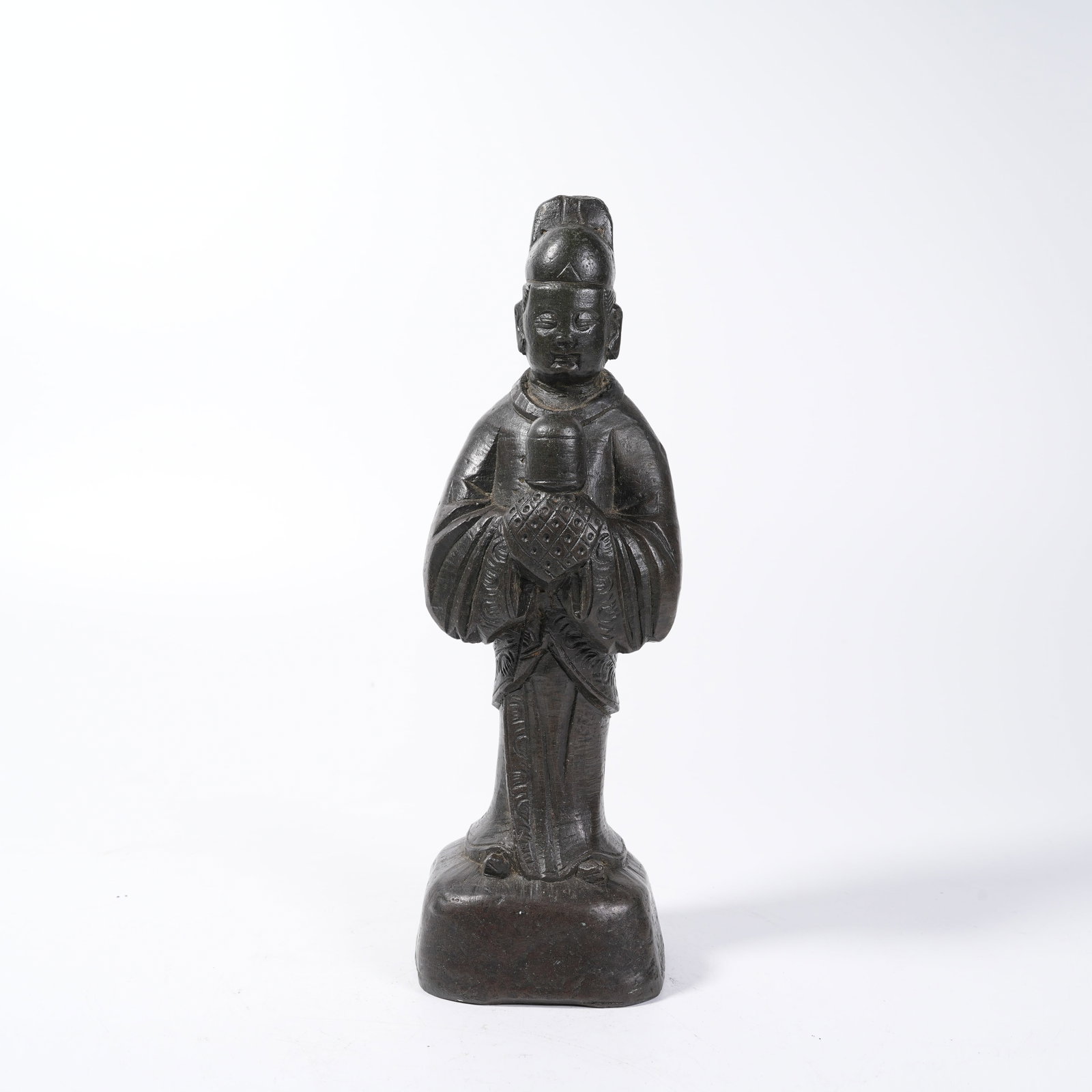 A BRONZE STATUE OF CIVIL OFFICIAL: Bronze Statue of Civil Official