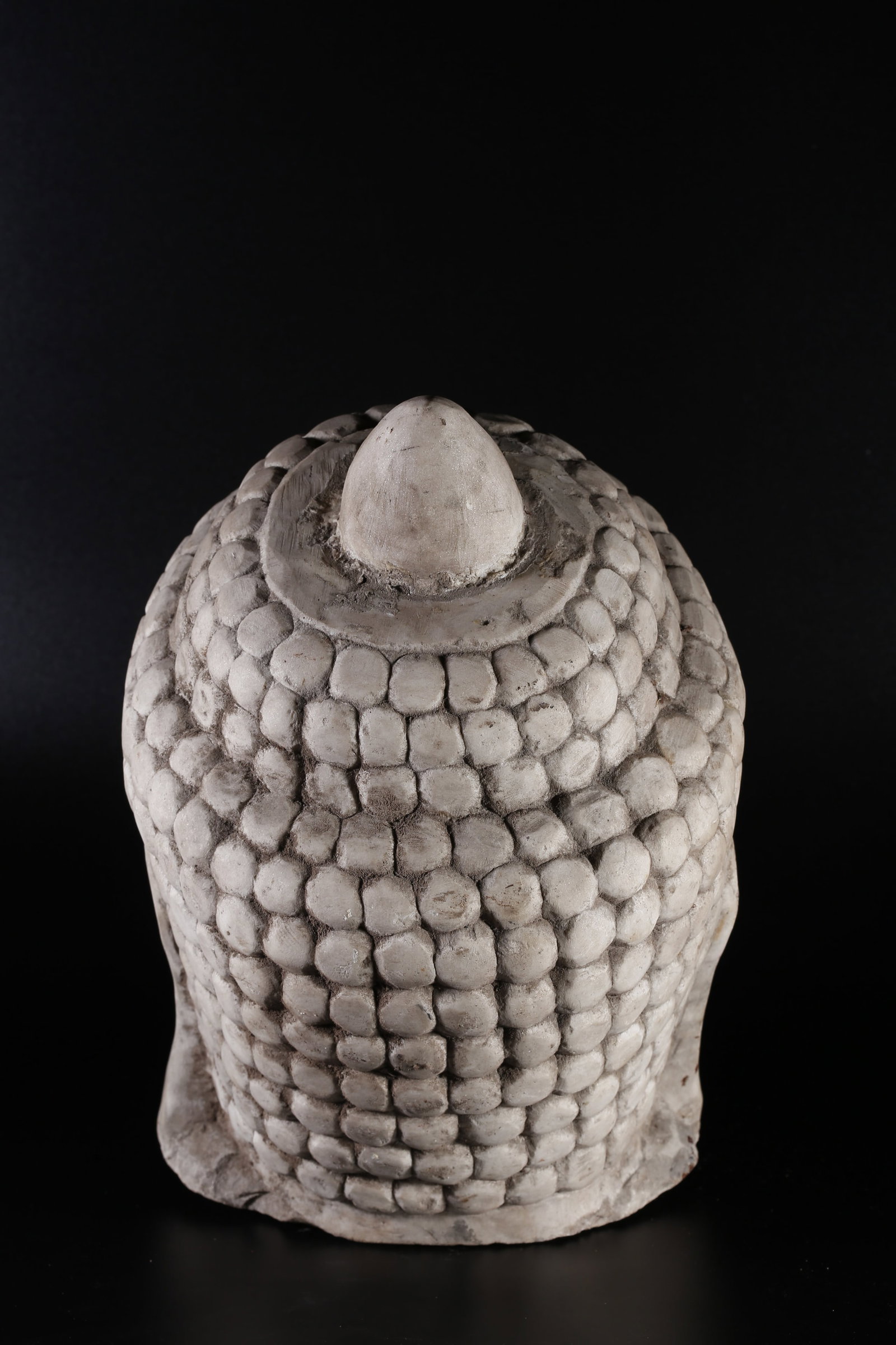 A WHITE MARBLE BUDDHA HEAD - 6