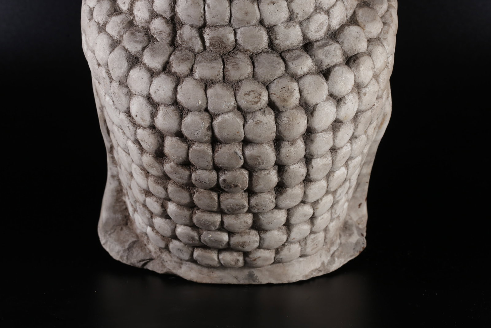 A WHITE MARBLE BUDDHA HEAD - 8