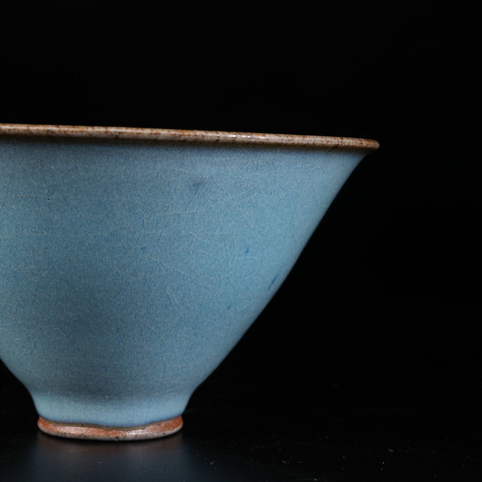 A JUN WARE CONICAL TEA BOWL - 6