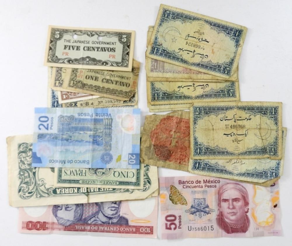 25 PC FOREIGN CURRENCY / PAPER MONEY (1 of 2)