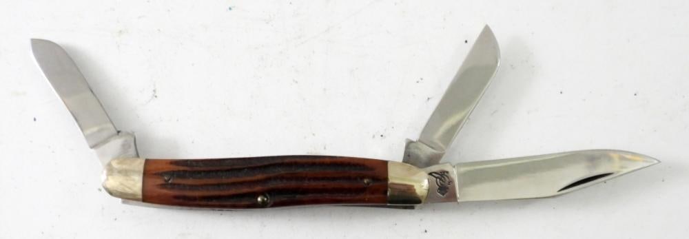 QUEEN CUTLERY 3 BLADE STOCKMAN KNIFE (1 of 3)