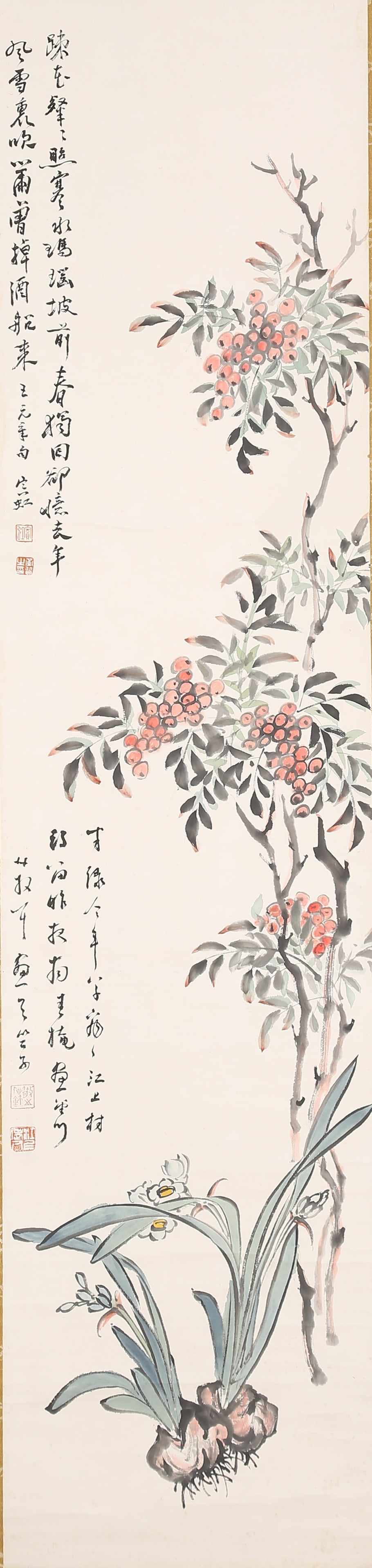 A FLOWER PAINTING ON PAPER BY HUANG BINHONG.黃賓虹 (1 of 9)