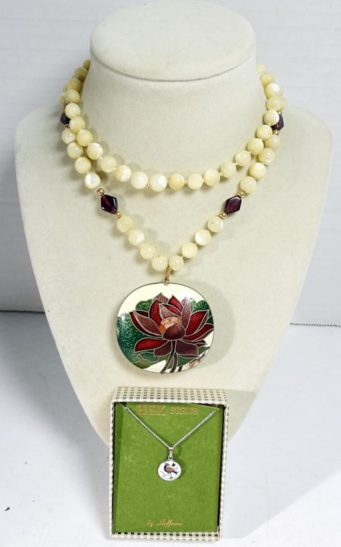 HOFFMAN HEX SIGN & CLOISONNE LOT (1 of 3)