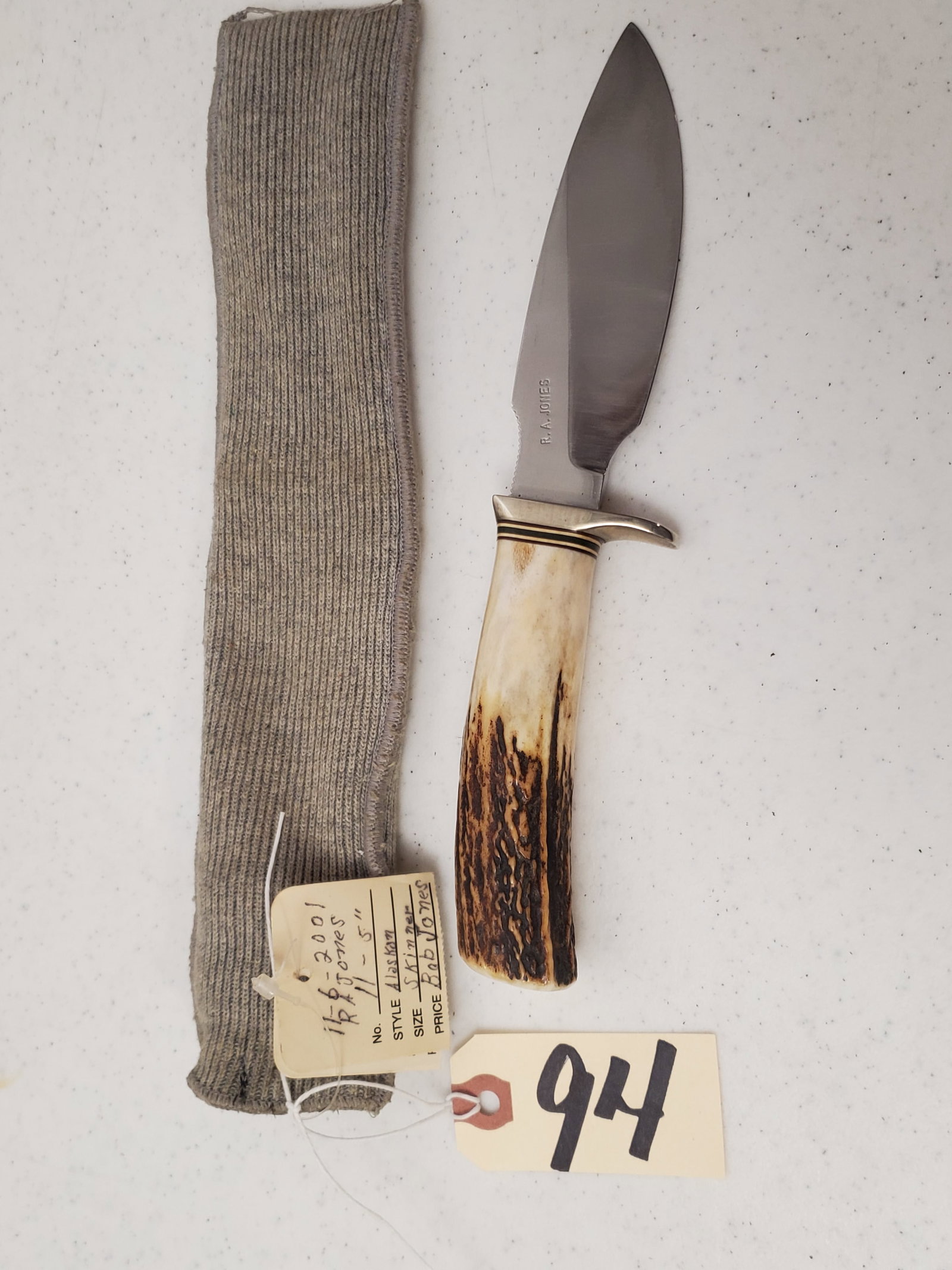 RANDALL MADE BOB JONES KNIVES MODEL 11 ALASKAN SKINNER WITH STAG HANDLE (1 of 7)