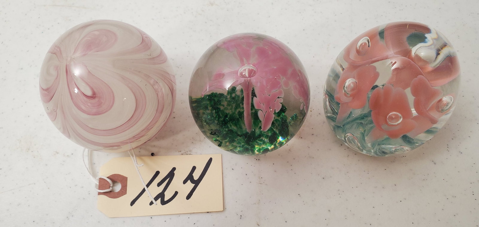 ELWOOD INDIANA AND JOE RICE MCM LOT OF 3 ART GLASS PAPERWEIGHTS (1 of 6)