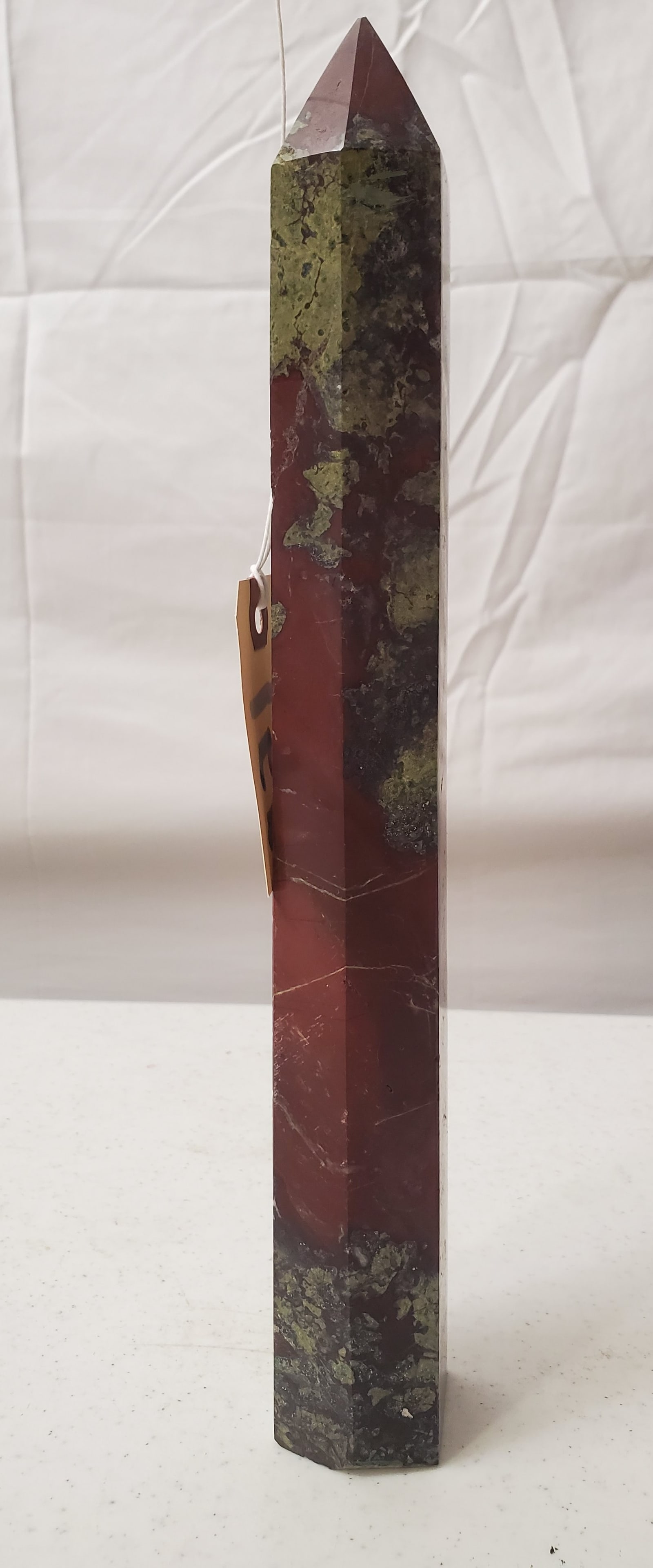 NATURAL POLISHED DRAGON BLOODSTONE JASPER OBELISK TOWER (1 of 5)