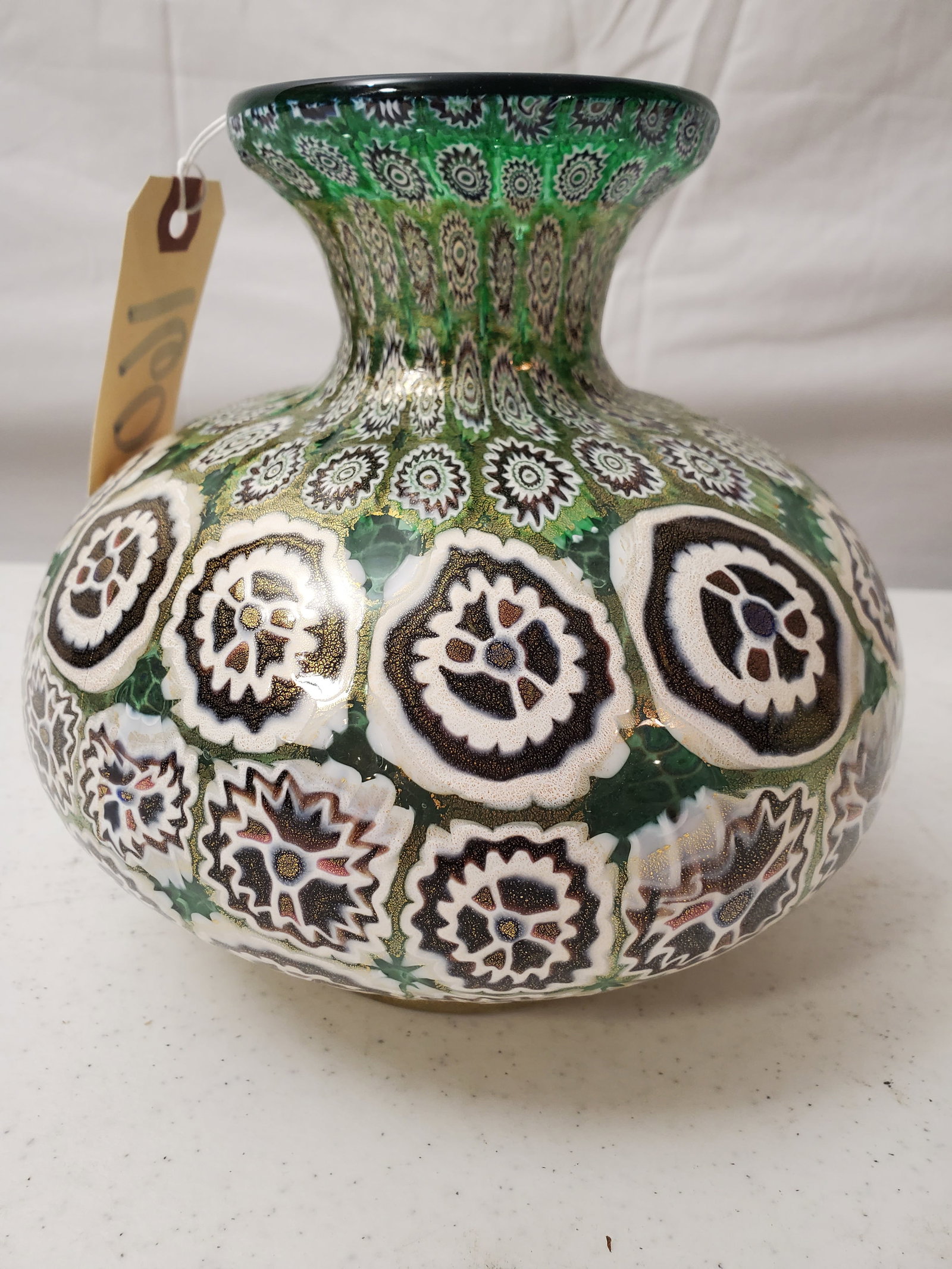 ITALIAN MURANO ARTIST SIGNED AND DATED ART GLASS VASE (1 of 6)