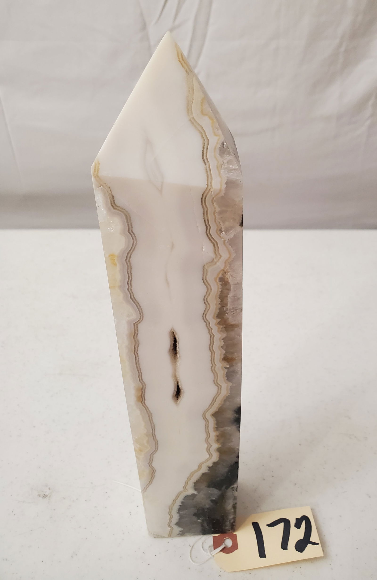 NATURAL POLISHED DRAGON DENDRITIC CALCITE OBELISK TOWER (1 of 8)